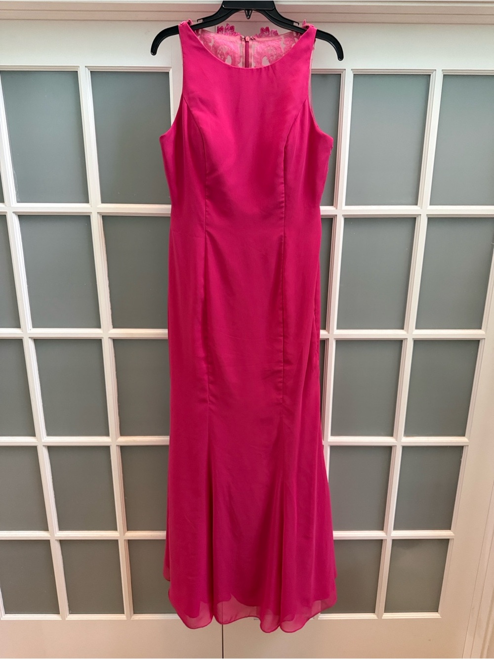 DaVinci Hot Pink Sleeveless Evening Gown